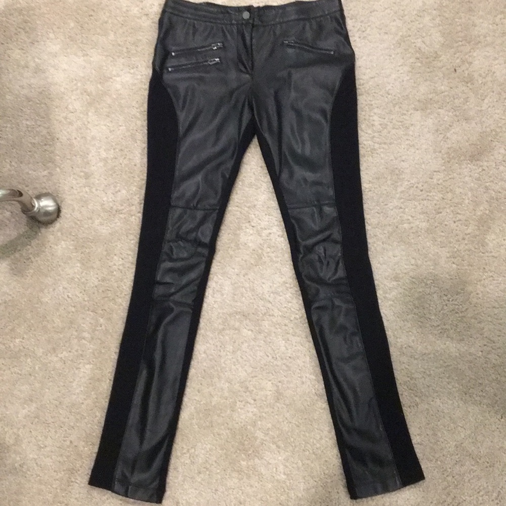 BCBGMAXAZRIA leather leggings